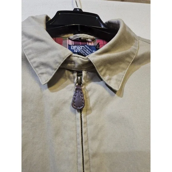Polo Ralph Lauren Men's Harrington Bomber Jacket Khaki Beige Brown, Size Large